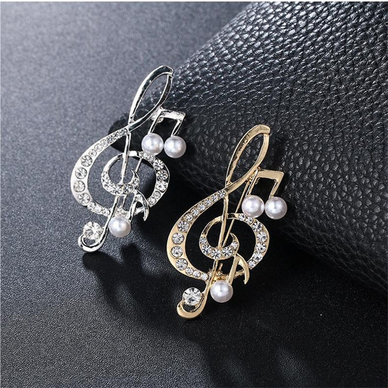Men Accessories Ideas - 1Pc Elegant Musical Note Brooches Stylish