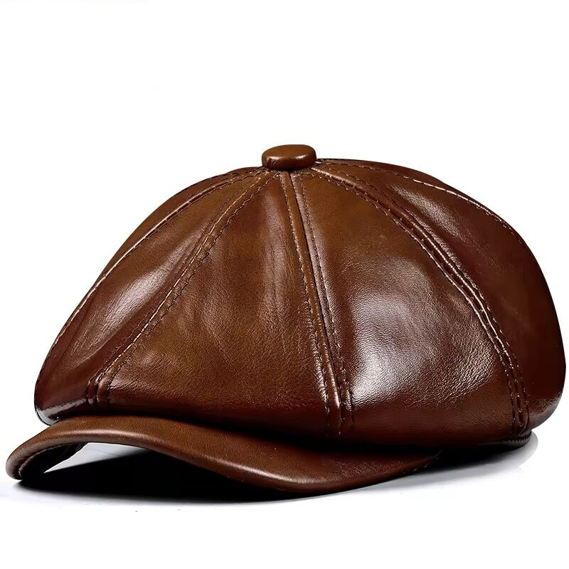 Men Accessories Brands - Spring New Genuine Leather Hat Cap