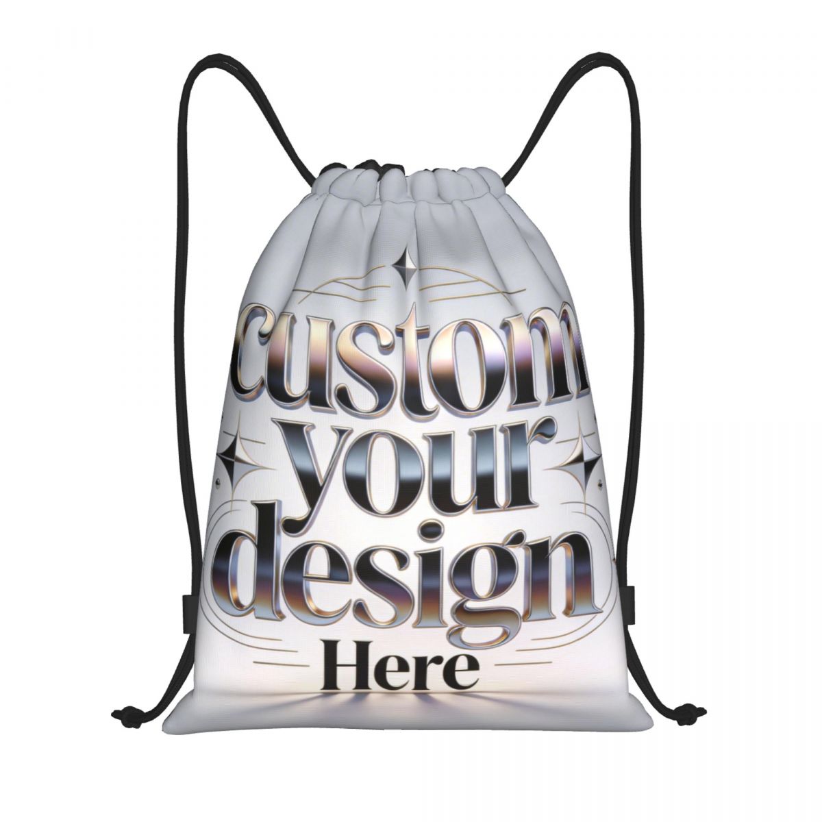 Men Accessories Photos - Custom Your Photo Logo Text Drawstring
