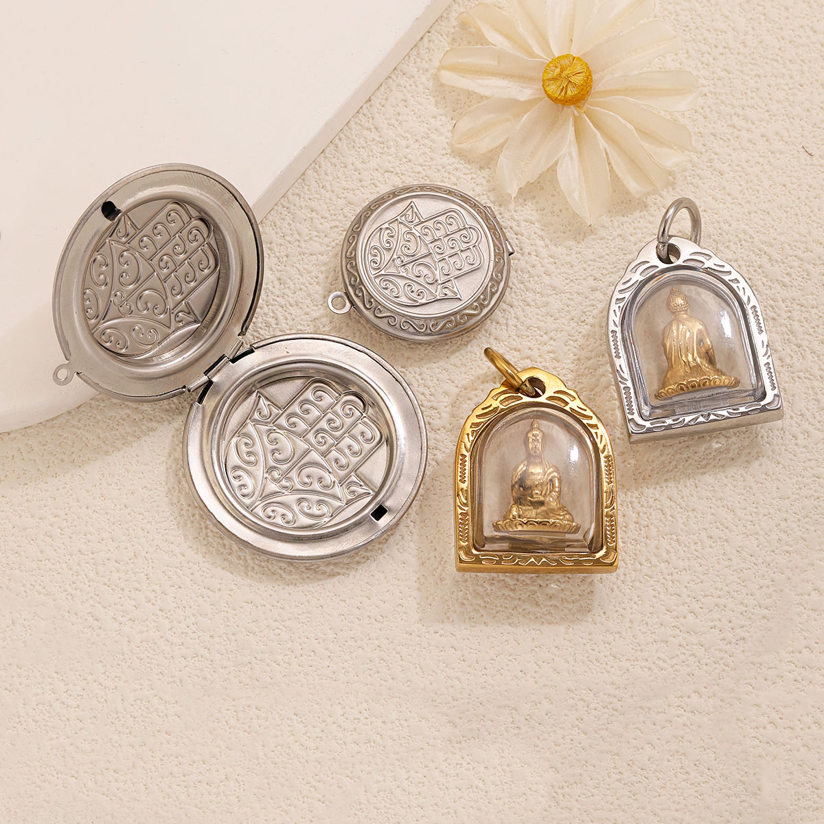 1/2pcs Photo Frame Charms 18K  - Men Accessories Photos recension och pris