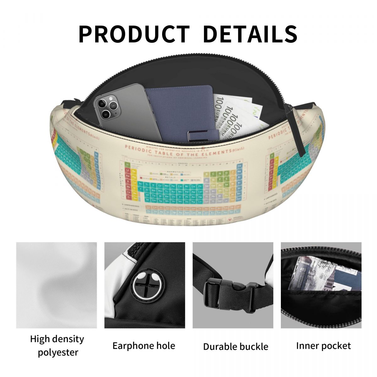 Cool Elements Periodic Table F - Men'S Accessories Travel Bag recension och pris