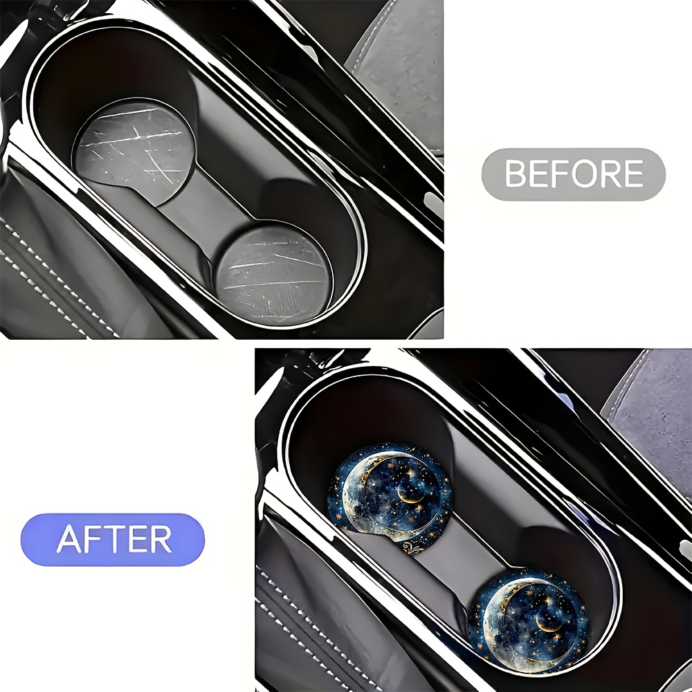 2pcs Starry Night Moon Car Cup - Men Accessories Ideas recension och pris
