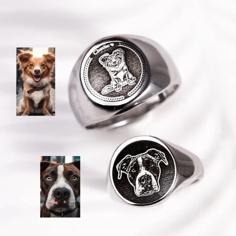 Custom Engrave Photo Signet Ri - Men Accessories Photos recension och pris
