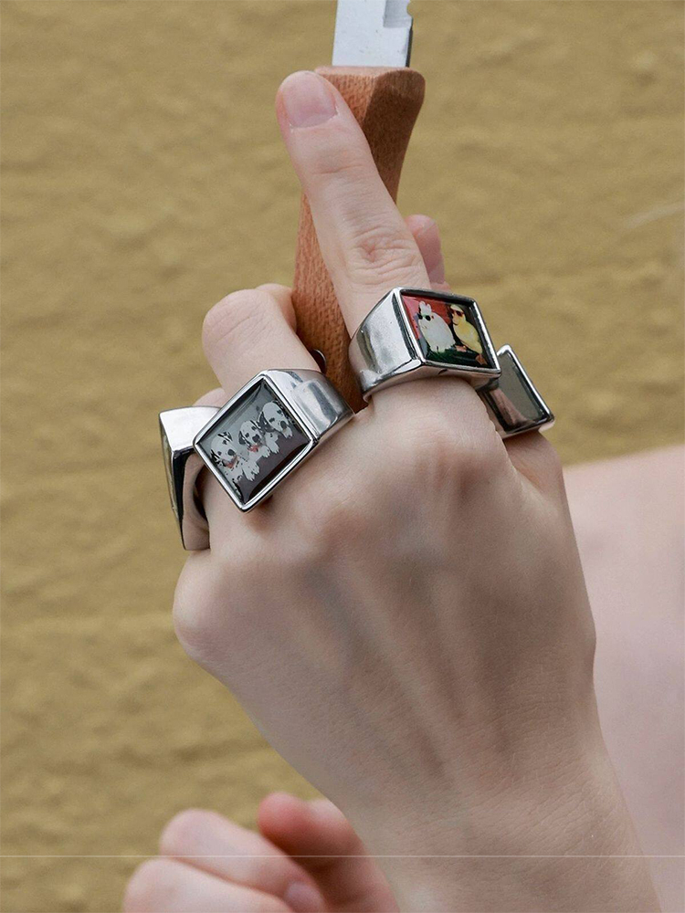 Copper Alloy Animal Photo Prin - Men Accessories Photos recension och pris