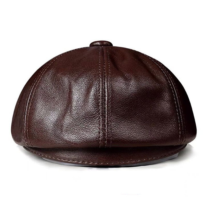 Spring New Genuine Leather Hat - Men Accessories Brands recension och pris