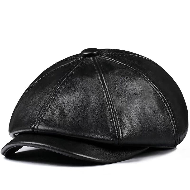 Spring New Genuine Leather Hat - Men Accessories Brands recension och pris