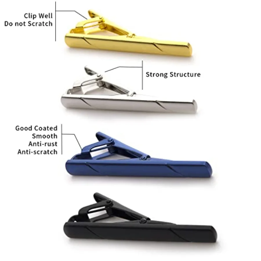4Pcs Tie Clips For Men Tie Bar - Men'S Accessories With Suits recension och pris